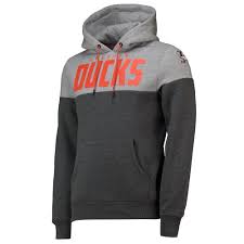 Details About Nhl Anaheim Ducks Cut And Sew Oth Hoodie Charcoal Mens Fanatics Branded