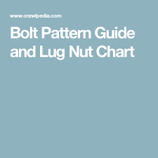 Bolt Pattern Guide And Lug Nut Chart Old Ford Trucks Old