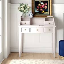 Calico designs woodford 45 wide modern, secretary, writing, desk with low storage hutch and whtie metal tapered legs in marbled dark grey, white 4.5 out of 5 stars 192 $94.99 $ 94. 10 Modern Secretary Desks For Small Spaces Apartment Therapy