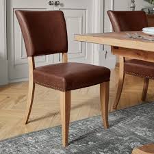 Take your den, media room, or home bar to the next level with a set of brown leather chairs. Leather Dining Chairs Modern Traditional Oak Furniture Uk