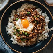 Minced Beef Fried Egg gambar png