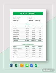 23 monthly budget templates word