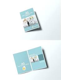 2 Page Brochure Template Free Half Fold Templates Two