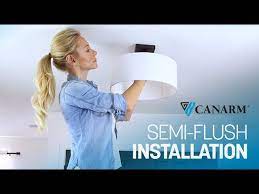 how to install a semi flush mount light