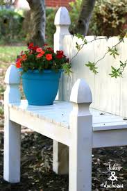 Fence Post Themed Outdoor Garden Bench