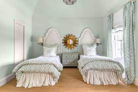 Mint Green Bedrooms Transitional