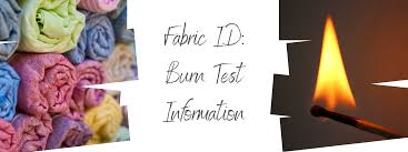 burn test chart fabric identification