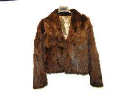 Dark Brown Rabbit Fur Coat For Repair