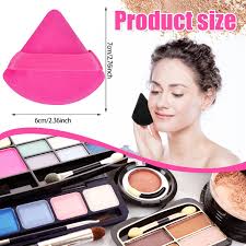 triangle makeup puff pink beauty