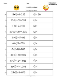 Emoji Equations Two Step Problems C