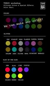 Color Chart Silicone Colors Special Effects By