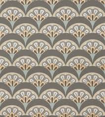 Deco Scallop Wallpaper In Pewter By