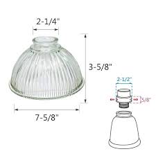 Aspen Creative 23019 4 Transitional Style Replacement Bell Shaped Clear Pebbled Glass Shade 2 1 8 Fitter Size 4 3 4 High X 4 Diameter 4 Pack