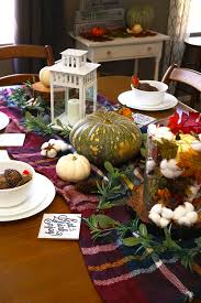 fall tablescape with fall decor