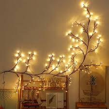 led twig light bedroom room decoration