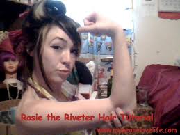 rosie the riveter hair tutorial life