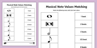 Al Note Values Matching Activity