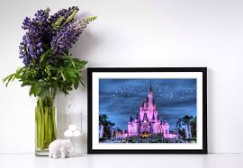 Disney Princess Castle Girl Canvas Wall
