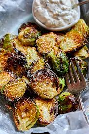 No bells and whistles with this air fryer recipe, just delicious brussels sprouts with crispy brown edges and soft insides. Crispy Air Fried Brussels Sprouts Seasoned With Olive Oil Parmesan Cheese Salt And Pepp Air Fryer Recipes Healthy Air Fryer Dinner Recipes Air Frier Recipes