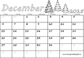 December 2015 Blank Calendar Free Printable Pdf