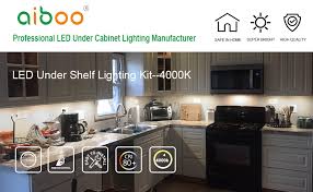 Amazon Com Aiboo Led Under Cabinet Lighting Fixture Kitchen Under Counter Lights With Plug In And Wireless Rf Remote Control 6 Thin Cabinet Led Puck Light Kits 4000k Natural White Home Improvement