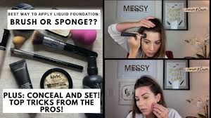 apply liquid foundation with a brush