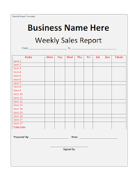 Surprising Weekly Sales Reports Templates Template Ideas