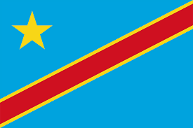 It is divided diagonally from the lower hoist side by a yellow band; Flag Of The Democratic Republic Of The Congo Britannica