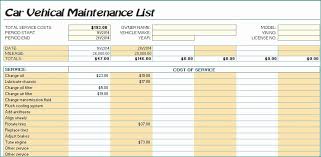 Vehicle Maintenance Spreadsheet Petite Car Maintenance Schedule New