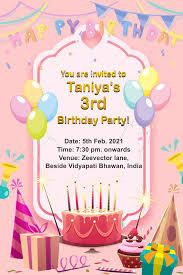 vector birthday invitation card free