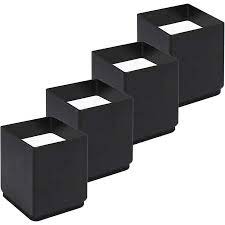 set of 4 carbon steel bed leg risers