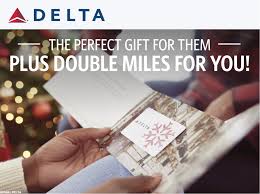 delta double skymiles for gift card