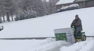 snow plow with lawn mower