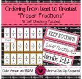 Ordering Fractions From Least To Greatest Self Checking