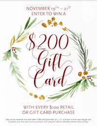 $262 gift card retreat package 45 minute massage, 30 minute facial, spa manicure & pedicure. Enter To Win A 200 Gift Card Nov 19 21 Ladies Gentlemen Salon And Spa