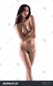 Pretty Petite Brunette Nude On White Stock Photo 239735068 | Shutterstock