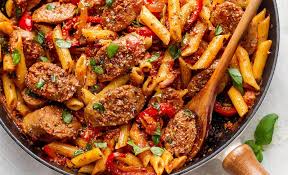 sausage pasta skillet recipe eatwell101