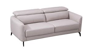 Light Gray Genuine Leather Sofa Set