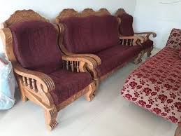 teak wood designer wooden carved sofa set