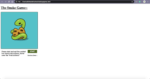 make a snake game using html css and