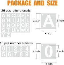 Check out our 3 inch stencil selection for the very best in unique or. Buy Letter Stencils And Numbers 36 Pcs Alphabet Stencils For Painting On Wood Reusable Plastic Art Craft Stencils For Wood Wall Fabric Rock Chalkboard Signage Diy School Art Projects 3 Inch Online
