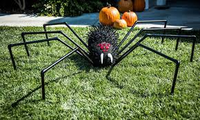 Diy decor mom has her take on how to make a pvc pipe and trash. Tanya Memme S Diy Giant Halloween Lawn Spider