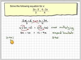 Solving Equations With A Fraction On
