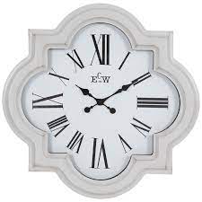 white quatrefoil wall clock hobby