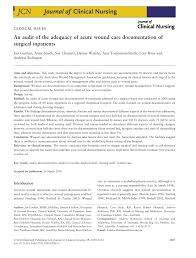 Pdf An Audit Of The Adequacy Of Acute Wound Care