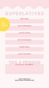 Instagram Story Templates Ig Stories Survey Superlatives Tag Your