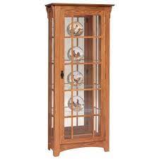 Amish Mission Curio Cabinet With Mullions