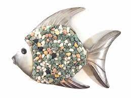 Metal Wall Art Pebble Fish