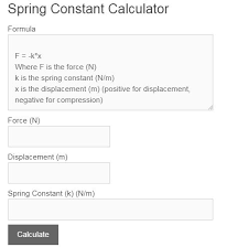 spring constant calculator f kx