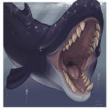 On a side note those mawshots are always very well lit *chuckles* normal light sources do not go that deep down into that throat letting you see all those fancy details. 58762 Suggestive Artist Imperatorcaesar Cetacean Mammal Whale Feral Ambiguous Gender Bust Mawshot Open Mouth Sharp Teeth Solo Teeth Underwater Water Furbooru